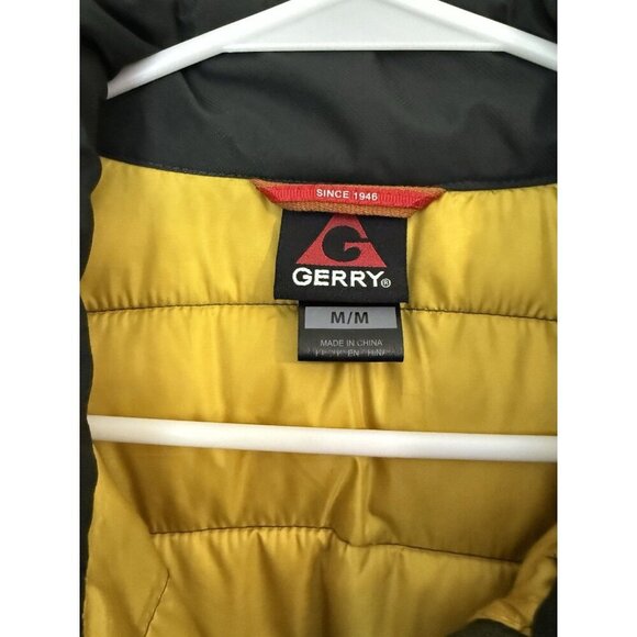 Gerry Bearwood Workwear Puffer Jacket Men M Olive Black Cozy Quilted Comfy - Picture 4 of 10